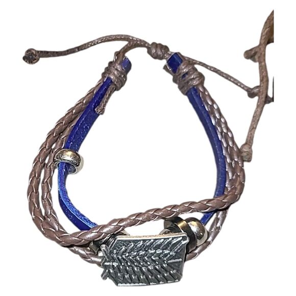 2 Anime Attack On Titan Survey Corps‎ Slide Bracelets Shingeki No Kyojin Cosplay - Picture 3 of 5